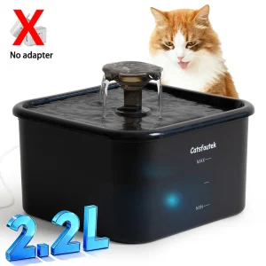 2.2L/74oz Cat Water Fountain Pet Water Dispenser for Cats Dogs Inside Filters&Ultra-Quiet Pump Dog Cat Dringing Fountain