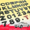 2.5cm/4.5cm Metal English Letter Car Decoration House Number Door Plate Black Silver DIY Digital Mark Alphabet Sticker