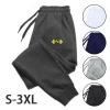 2024 Headset Printed Autumn And Winter Fleece Men's Trousers Fashion Drawstring Casual Pants Sweatpants Jogging Sports Pants
