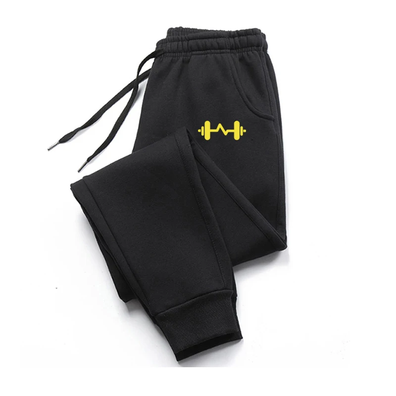 2024 Headset Printed Autumn And Winter Fleece Men's Trousers Fashion Drawstring Casual Pants Sweatpants Jogging Sports Pants - Image 4