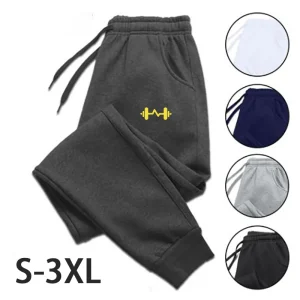 2024 Headset Printed Autumn And Winter Fleece Men's Trousers Fashion Drawstring Casual Pants Sweatpants Jogging Sports Pants
