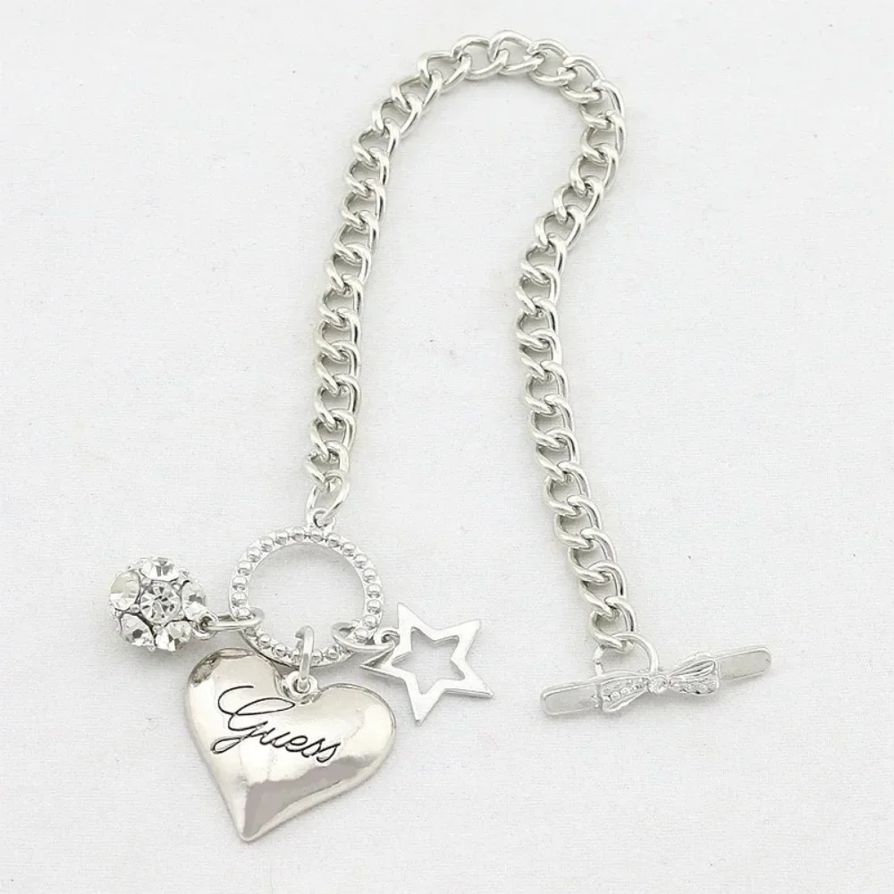 2024 New Arrival Love Heart Charms Bracelets for Women Gold Silver Color Bracelet&Bangle Jewelry Europe American Style Gift - Image 6