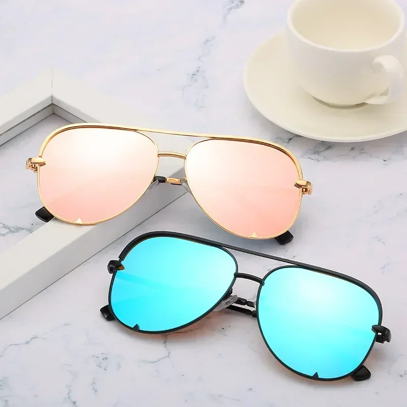 2024 New Fashion Brand Designer Ladies Pilot Sunglasses Women Men Goggle Gradient Sun Glasses For Female Mirror Shades UV400 - Image 4