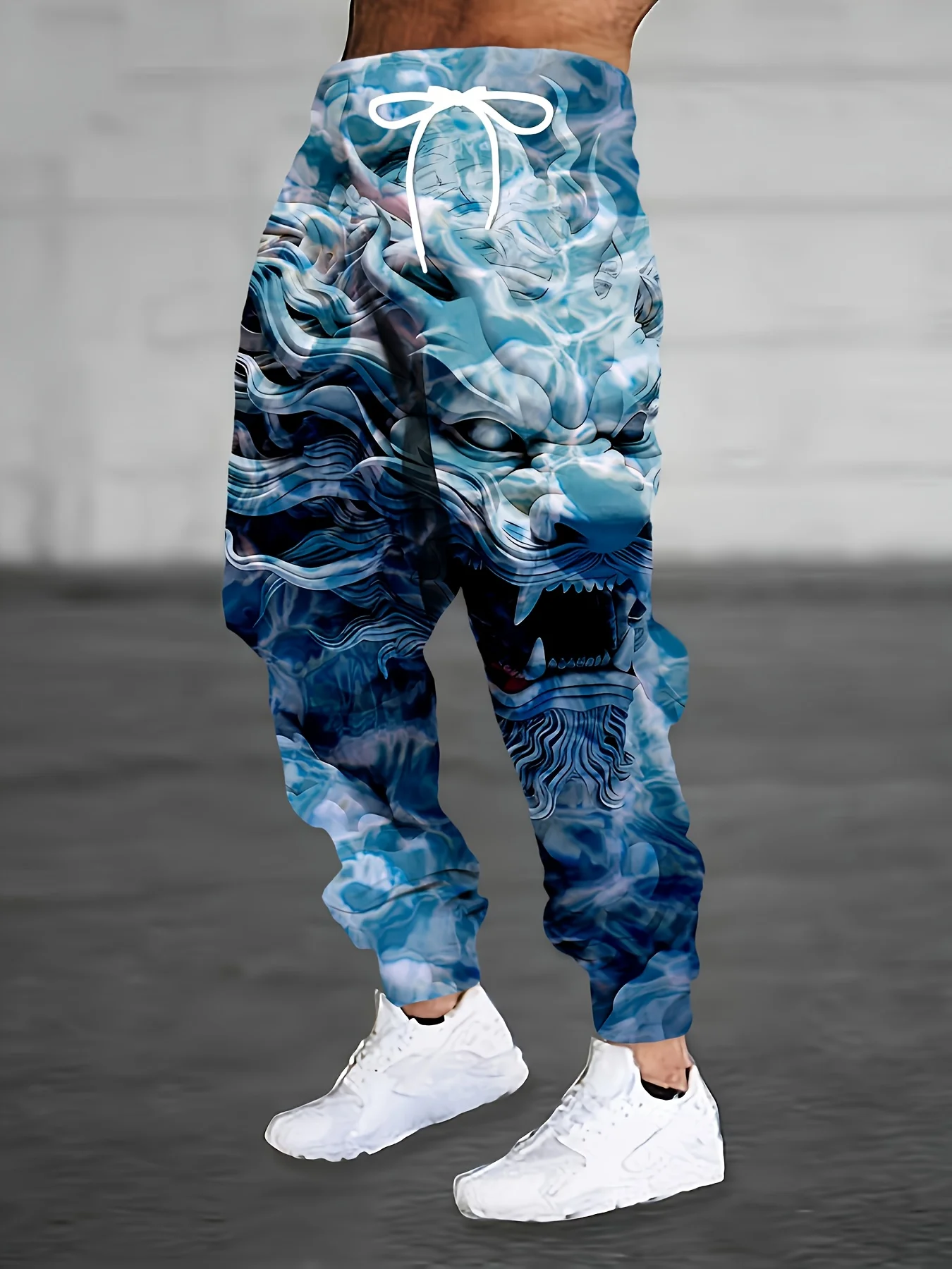 2025 Mythic Animal Graphic Men's Side Pockets Elastic Drawstring Sweatpants Joggers Pants Casual Trousers Street Fall Winter - Image 3