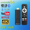 2025 New Android 14 4K TV Stick Smart TV BOX Dual WiFi6 2.4G/5G Set Top Box Media Player For Youtube Google Voice Remote