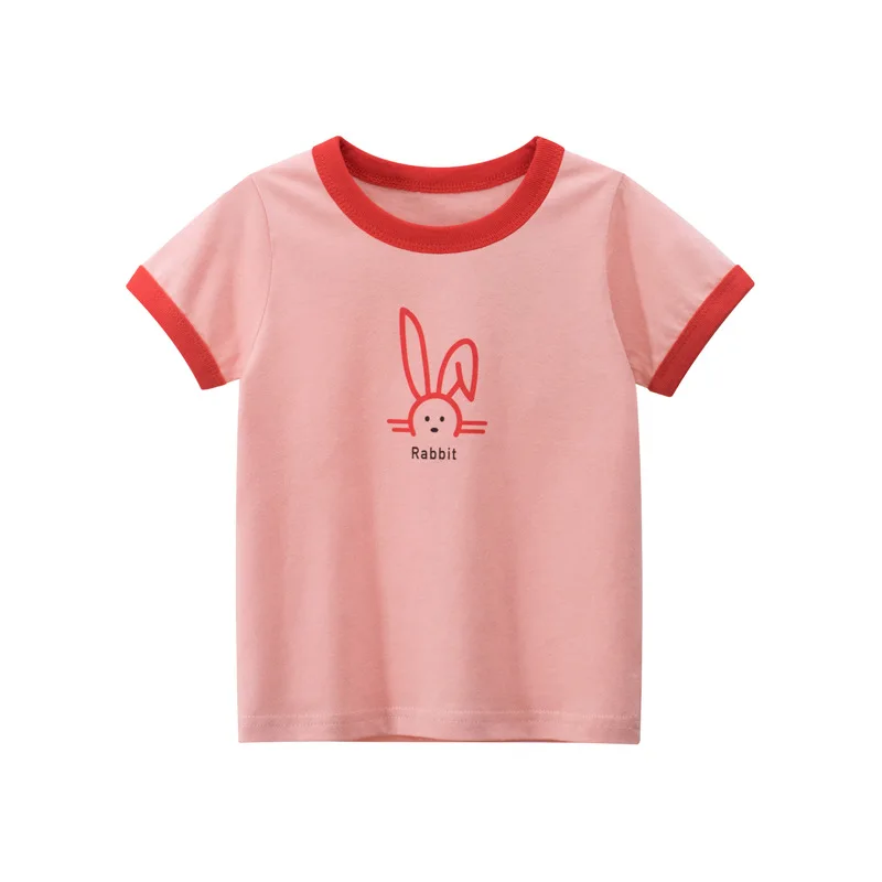 2025 Summer 2-8 Years Kids Girl Shorts Sleeve T-shirts Printed Little Girl Top Baby Girl T Shirts Children Toddler Girl Clothes - Image 2
