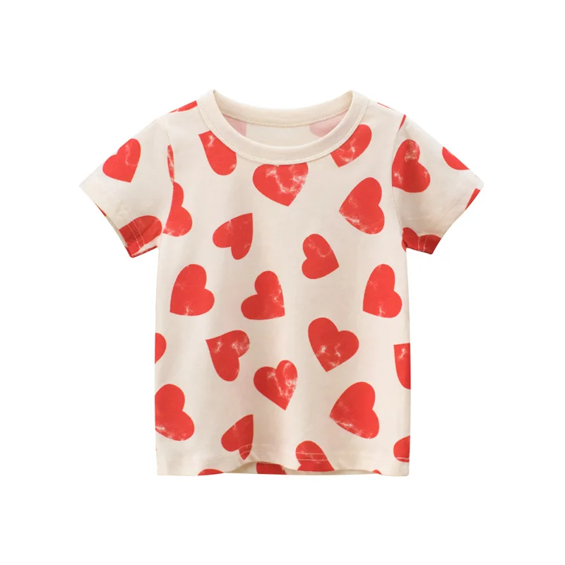 2025 Summer 2-8 Years Kids Girl Shorts Sleeve T-shirts Printed Little Girl Top Baby Girl T Shirts Children Toddler Girl Clothes - Image 3
