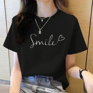 2025Summer Loose Women's T-Shirt High Quality O Neck Solid Color Short Sleeve Women's Business Wear Short Sleeve T-Shirt CCXX179