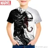 2026 Boys Venom Patch Detail T-Shirt Ages 3-14 Marvel Superhero Short Sleeve Casual Tees