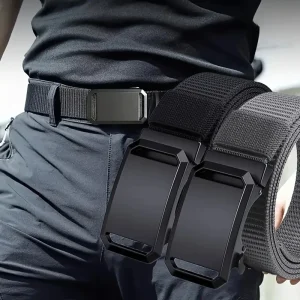 2026 New Automatic Buckle Belt, Canvas Tactical Workwear Casual Outdoor Military Training Pants Belt For Men Exercise belt