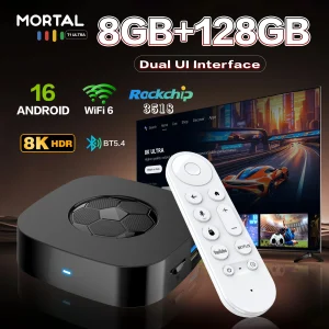2026 New T1 Ultra TV Box Dual UI Interface 8K Ultra HD Android 16 8GB 128GB WIFI 6 Assistant Smart Streaming Media Player