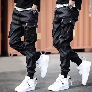 2026 New Trendy Solid Color Pants, Multi Flap Pocket Men's Cargo Pants, Loose Casual Outdoor Pants, Men's Work Pants oversized