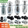 20/30/50Pcs Petal Shape Rivet Nut Screw Bolt Kit Expansion Metal Rivetnut Panel License Plate Clamp Lock Jack Nuts M4 M5 M6 M8