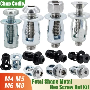 20/30/50Pcs Petal Shape Rivet Nut Screw Bolt Kit Expansion Metal Rivetnut Panel License Plate Clamp Lock Jack Nuts M4 M5 M6 M8
