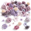 20Pcs/set 4cm Silk Rose Artificial Daisies Flower Heads for Craft Wreath Wedding Decor DIY Table Home Room Decor Fake Flowers