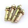 20pcs Heavy Duty Expansion Bolt Anchor Plasterboard Yellow Zinc Plated Fix Bolts M6 Sleeve Wall Anchor for Concrete