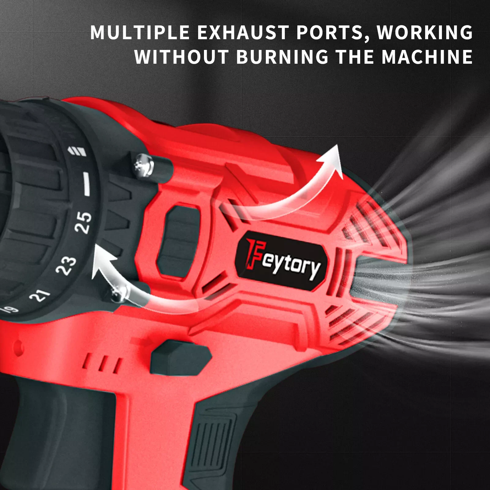 21V Battery Drill,Electric Screwdriver with 45 Nm, 25+1 Tightening Torque Settings,29PCS Accessories,LED Light,Safety Lock Drill - Image 4