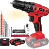 21V Cordless Drill,45Nm Electric Screwdriver Set with 29PCS Accessories, 2 Variable Speed for Home DIY Project Kit