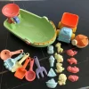 21pcs Beach Sand Toy Beach Boat Set Digging Tool Outdoor Seaside Play Sand Water Game Sandbox Shovel Boys Girls Beach Game