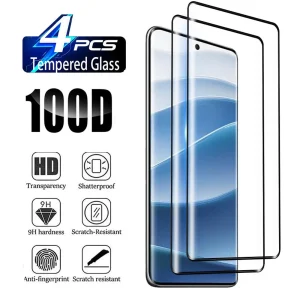 2/4Pcs 9H Curved Four Sides Glue Tempered Glass For Xiaomi Poco X7 Screen Protector