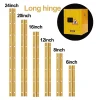 2PCS 6in-48in Piano Hinges Stainless Steel Gold Long Hinge for Cabinet Wooden Box Furniture Marine 8in 10in 12in 20in 24in 36in
