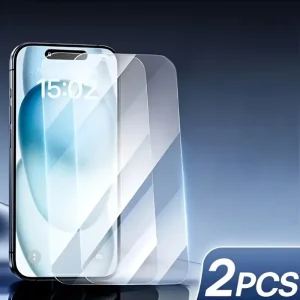 2Pcs Tempered Glass Screen Protector For iPhone 17 16 15 Pro Max XR XS Max Phone Glass For IPhone 14 13 12 11 Pro Mini 7 8 Glass