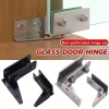 2pcs Non-Perforated Glass Door Hinges,Display Cabinet Hinge,Wine Cabinet Rotating Shaft Glass Clip,Furniture Door Hinge Hardware