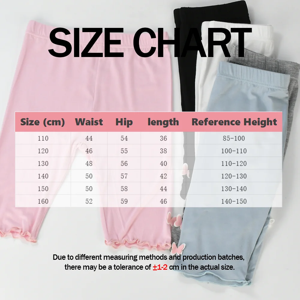 3-14 Year Summer Girls Knee Length Pants Kids Elastic Candy Color Leggings Children Ruffles Bottoms Capris Girl Skinny Pants - Image 2