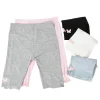 3-14 Year Summer Girls Knee Length Pants Kids Elastic Candy Color Leggings Children Ruffles Bottoms Capris Girl Skinny Pants
