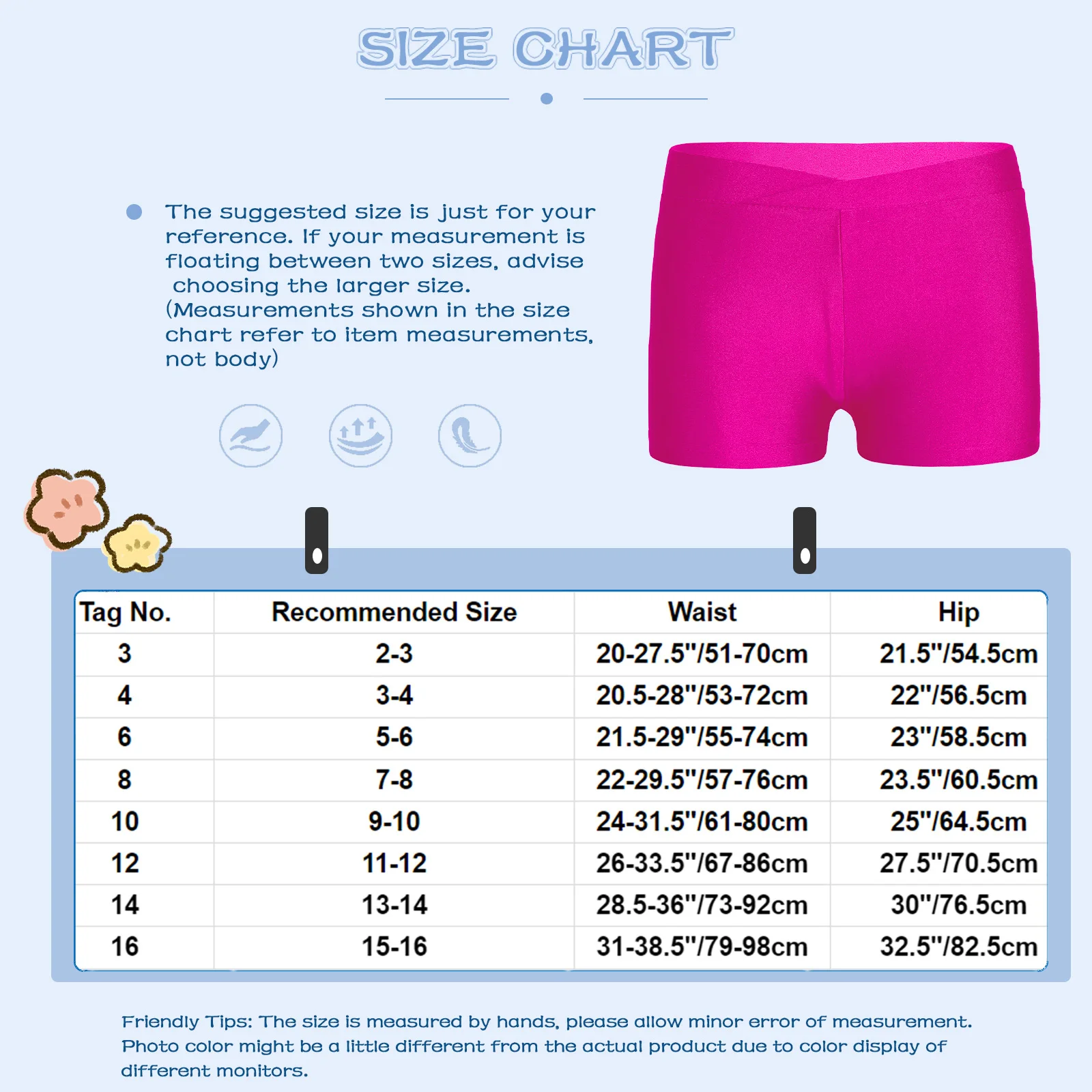 3-16Y Kids Girls Low Rise Sports Shorts Yoga Ballet Dance Gymnastic Leggings Workout Fitness Boy-cut Bottoms Dancewear Swimwear - Image 6