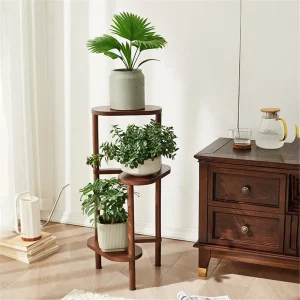 3 Tier Bamboo Tall Corner Plant Rack Planter Stand Flower Pot Holder Storage Rack for Balcony Garden