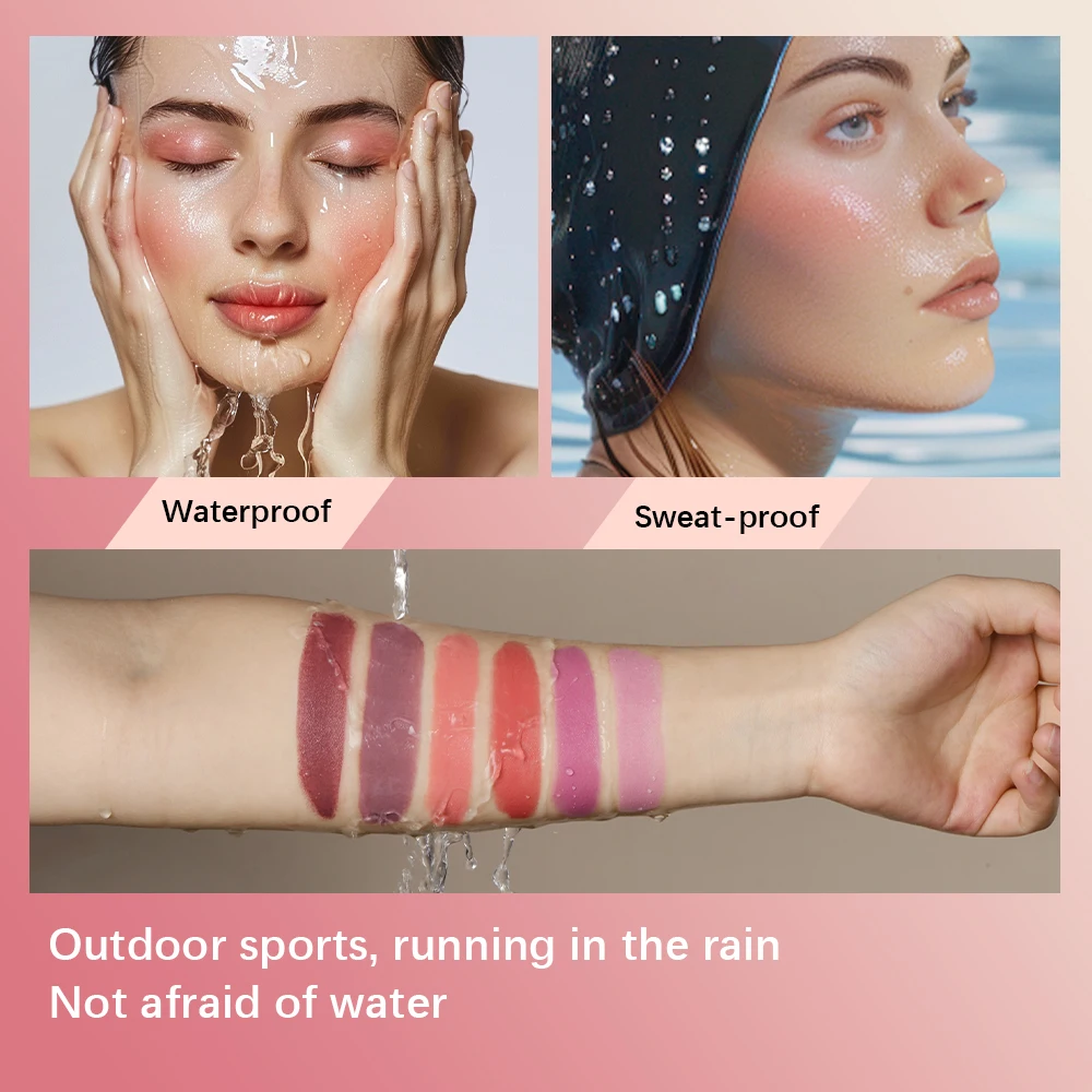 3-in-1Blush Stick Lasting Brightens Facial Cheek Stick Moisturizing Flash Lip Gloss Makeup Lip Gloss Face Rouge - Image 3