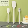 3-piece spot integrated silicone spatula Oil Brush 3-piece set baking cream spatula single cake scraper baking tool