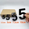 3.5-10cm 3D House Numbers Digits 0-9 Sticker Self Adhesive Door Plate Sign Outdoor Mailbox Hotel Apartment Room Address Plaque