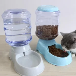 3.8L Automatic Pet Feeder Water Fountain Drink Bowl Large Capacity Cat Dog Food Dispenser Water Fountain Drink Bowl