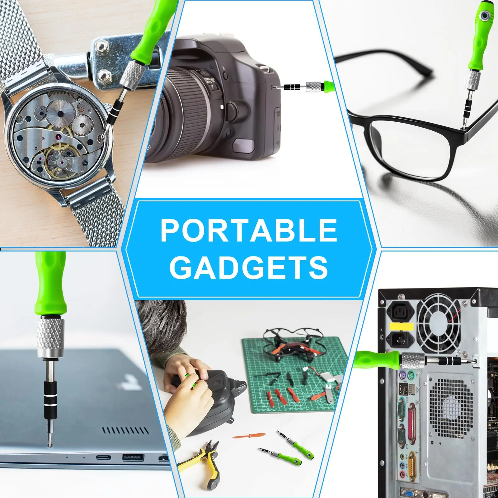 30-in-1 precision screwdriver set, mini repair kit, PS5 cleaning kit, men's tool set, suitable for glasses, MacBook, watches, - Image 6