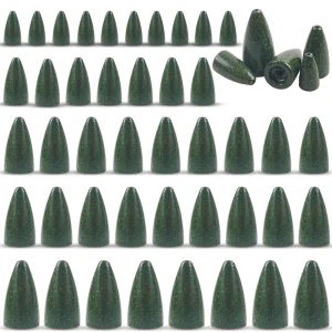 30Pcs Fishing Weights Sinkers Bullet Fishing Sinkers Worm Weights Painted Slip Sinkers for Bass Fishing Texas Rigs Carolina Rigs