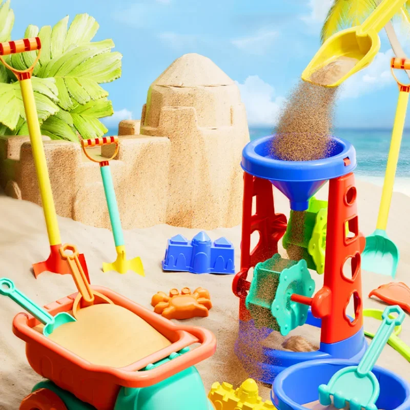 31PC Beach Toys Set Sand-digging Tools Sand Molds Build Sandcastles Kids Shovels Carts Buckets Outdoor Indoor Water Play Game - Image 6