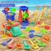 31Pcs Beach Toys for Kids Sand Toys Kit Bucket Shovel Rake Toys for Beach Animal Dinosaur Molds Travel Sandbox Children Toys