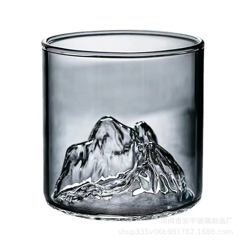 3D Landscape Cup Wine Whiskey Beer Tea Coffee Cup Glassware Mountain Crystal Glass for Drinking Bourbon Scotch Cocktails - Image 5