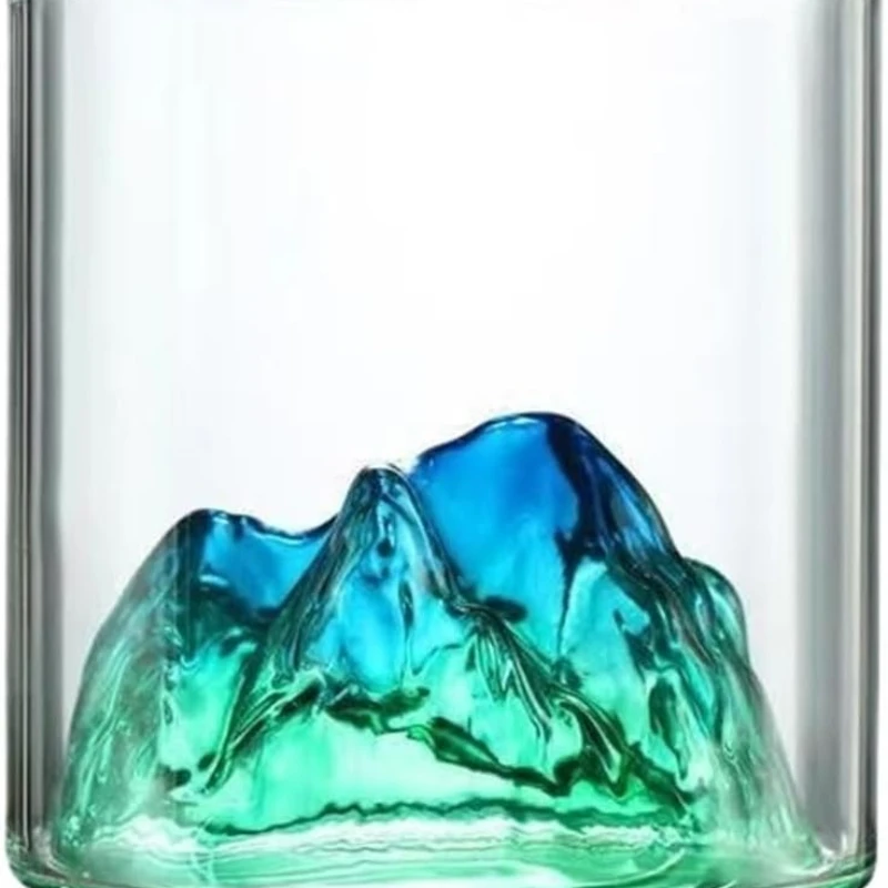 3D Landscape Cup Wine Whiskey Beer Tea Coffee Cup Glassware Mountain Crystal Glass for Drinking Bourbon Scotch Cocktails - Image 3