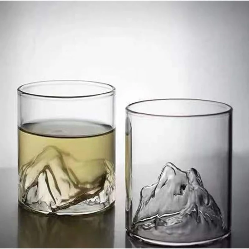 3D Landscape Cup Wine Whiskey Beer Tea Coffee Cup Glassware Mountain Crystal Glass for Drinking Bourbon Scotch Cocktails - Image 4