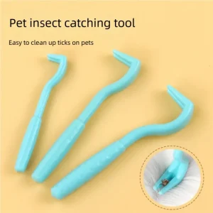3Pack Flea Remover Hook Tick Remover Tweezer Tick Pull Pet Cat Dog Tick Clamp Accessaries Pet Mite Flea Extractor