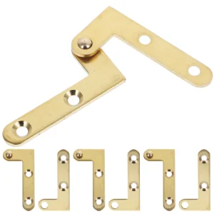 4 Sets Up and down Pivot Door Hinge Hinges for Kitchen Cabinets Fittings Rotating 360 Degree Copper Secret Rotatable