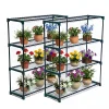 4 Tier Garden Greenhouse Steel Staging Shelving Plant Stand Garden Shelving Unit Garage Storage Racking, 2 Pack Plant Racks