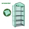 4 Tier Greenhouse Iron Stands Shelves Outdoor Garden Mini Garden Warm Room Greenhouse Garden Plants Cover (Without Iron Stand)
