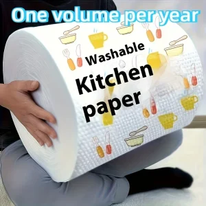 400 Count Vegetable-Themed Kitchen Cleaning Cloths, Lightweight Knitted Weave, Multi-Purpose Reusable Paper Towels for Home