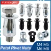 40/60Pcs Petal Shape Metal Rivet Nut Expansion Screw Bolt Jack Nuts M4 M5 M6 Panel Clamp Lock Rivnut Car License Plate Rivets