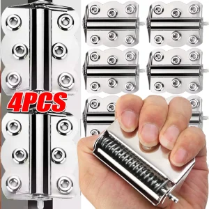 4/1Pcs Stainless Steel Butterfly Hinge Automatic Door Closer Spring Hinge Household Flat Screen Door Screen Window Reset Rebound