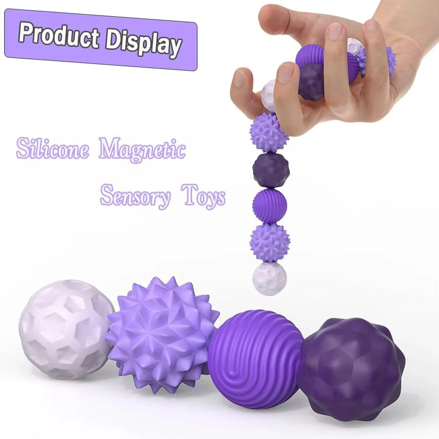 4/8pcs Magnetic Toy EDC Anti Stress Relief Toys Fidgeting Antistress Anxiety Sensory Toy Magnet balls for Adult Kids Autism ADHD - Image 4